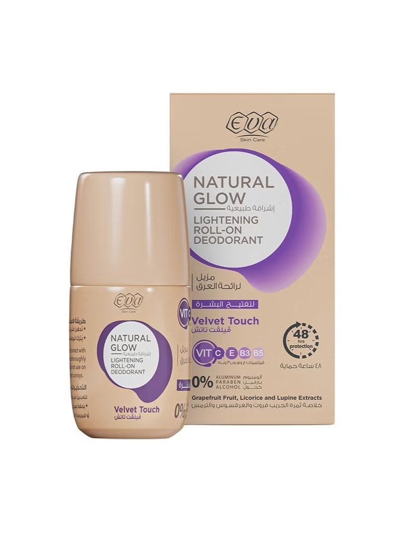 Eva Skin Care Natural Glow Lightening Roll On Deodorant - Velvet Touch - Image 1